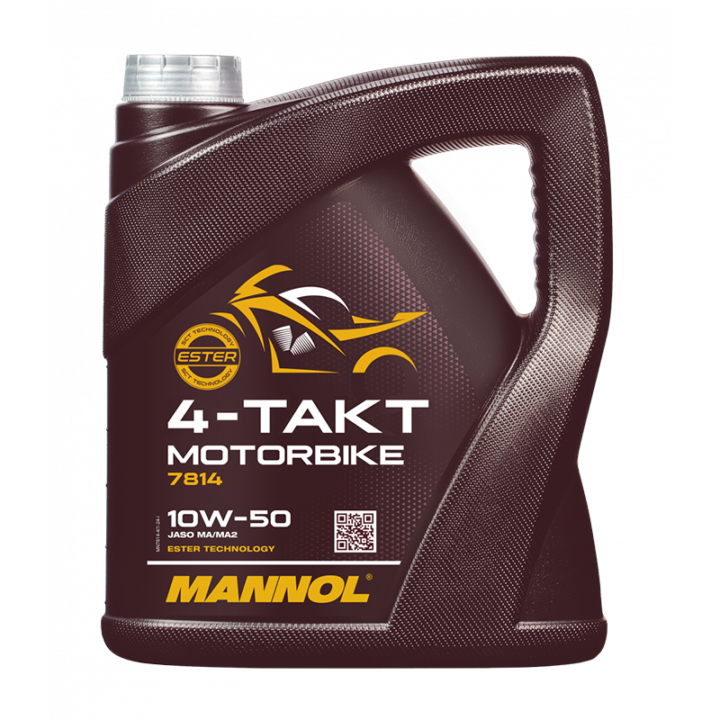 روغن موتور سیکلت مانول 4-تاکت موتوربایک 10W-50 کد 7814 روغن موتور سیکلت Mannol 4-Takt Motorbike 10W-50 - Image 1